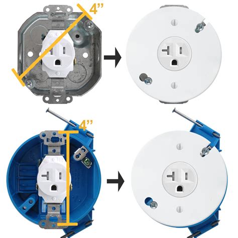 round electrical box cover with outlet|round electrical box adapter plate.